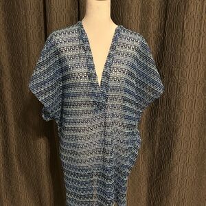 Jordan Blue and White Swim Coverup